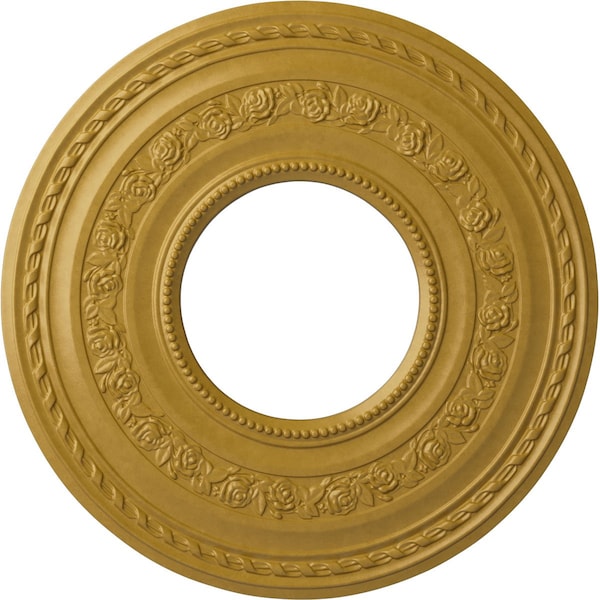 Ekena Millwork Anthony Ceiling Medallion (Canopies up to 11 5/8"), 29 3/8"OD x 11 5/8"ID x 1 1/8"P, Iridescent Gold CM29ATIGS - main